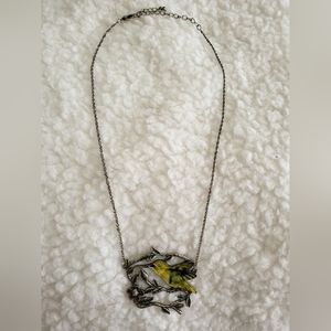 Vintage Necklace with hummingbird